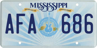 MS license plate AFA686