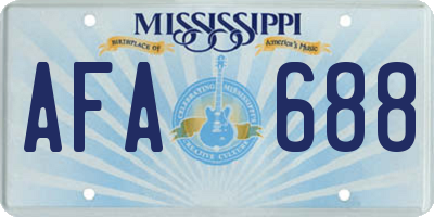 MS license plate AFA688