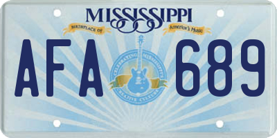 MS license plate AFA689