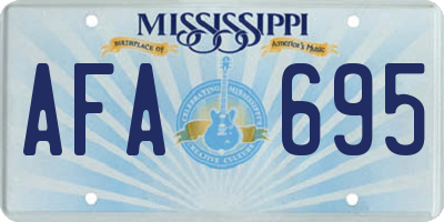 MS license plate AFA695