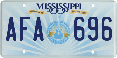 MS license plate AFA696
