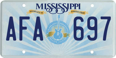 MS license plate AFA697
