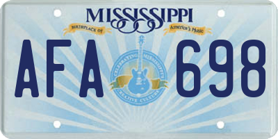 MS license plate AFA698