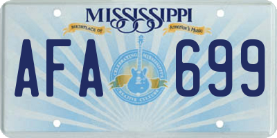 MS license plate AFA699