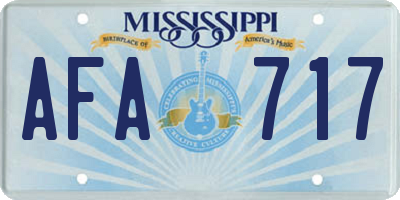 MS license plate AFA717