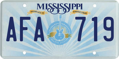 MS license plate AFA719