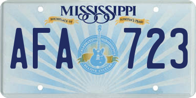 MS license plate AFA723