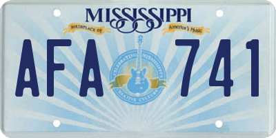 MS license plate AFA741