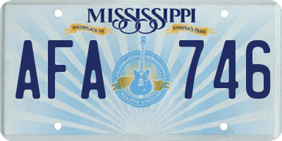 MS license plate AFA746