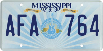 MS license plate AFA764