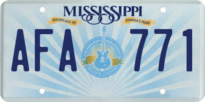 MS license plate AFA771