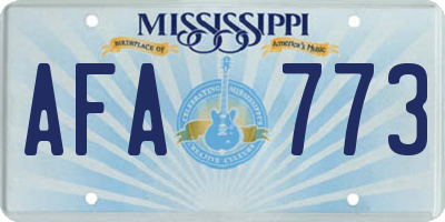 MS license plate AFA773