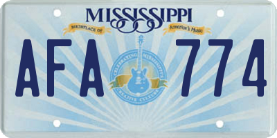 MS license plate AFA774