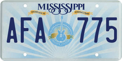 MS license plate AFA775