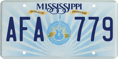 MS license plate AFA779
