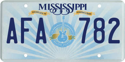 MS license plate AFA782
