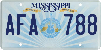 MS license plate AFA788