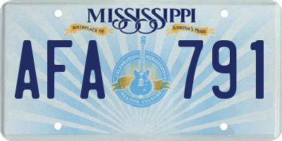 MS license plate AFA791