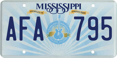 MS license plate AFA795