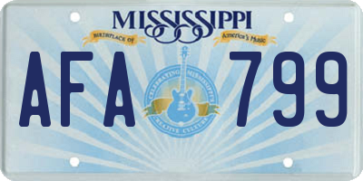 MS license plate AFA799
