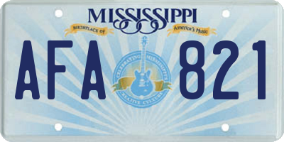 MS license plate AFA821