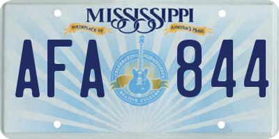 MS license plate AFA844