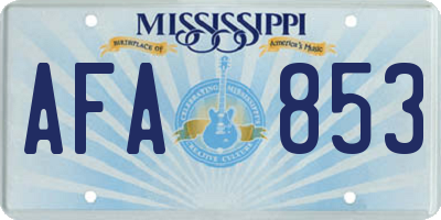 MS license plate AFA853