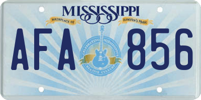MS license plate AFA856