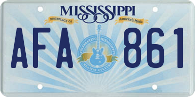 MS license plate AFA861