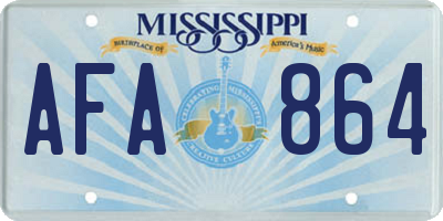 MS license plate AFA864