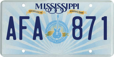 MS license plate AFA871