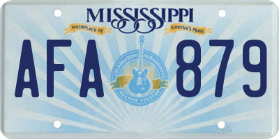 MS license plate AFA879