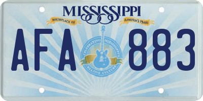 MS license plate AFA883