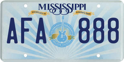MS license plate AFA888