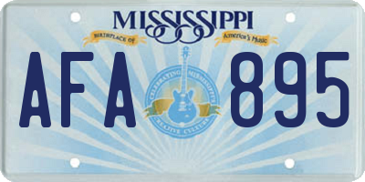 MS license plate AFA895