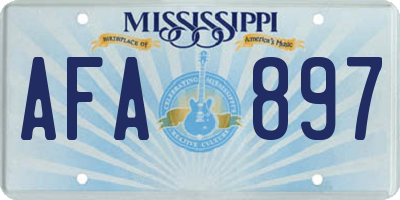 MS license plate AFA897