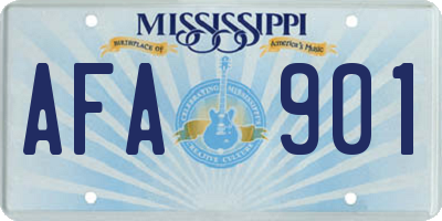 MS license plate AFA901