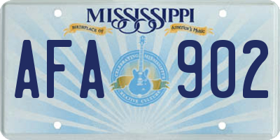 MS license plate AFA902