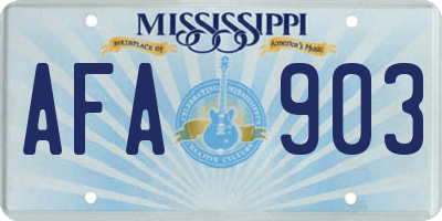 MS license plate AFA903