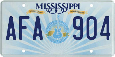 MS license plate AFA904