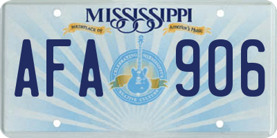 MS license plate AFA906