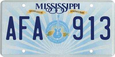 MS license plate AFA913