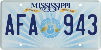 MS license plate AFA943