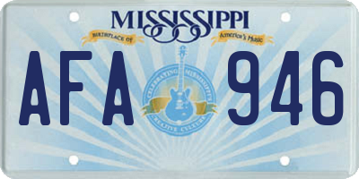 MS license plate AFA946