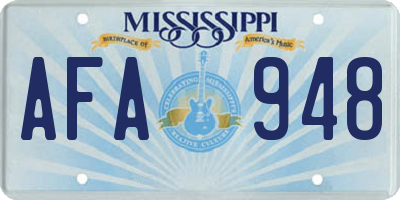 MS license plate AFA948