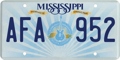 MS license plate AFA952