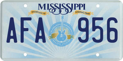 MS license plate AFA956