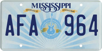 MS license plate AFA964