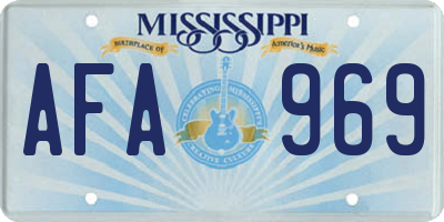 MS license plate AFA969
