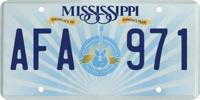 MS license plate AFA971